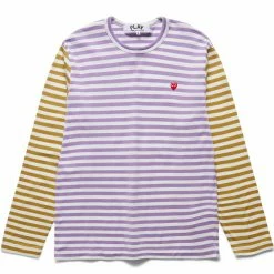 Comme Des Garçons Play BI-COLOUR STRIPED MEN'S T-SHIRT