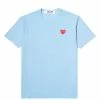 Comme Des Garçons Play PLAY T-SHIRT 1 Comme Des Garçons Play PLAY T-SHIRT -Tom wood Shop CommedesGarconsPlayPLAYT SHIRTBLUEREDHEARTMP1T272 1