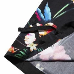 Engineered Garments WOMEN'S BALLOON PANT -Tom wood Shop EngineeredGarmentsBALLOONPANTBLACKTROPICALFLORALPRINTRAYON120S1WF002RK112 3