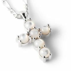 Maple CROSS CHAIN -Tom wood Shop MapleCROSSCHAINSILVER925MOTHEROFPEARL60CMMPLFW22 64 4 57ed0d93 5493 4a46 b3c0 db0b83bb96b4