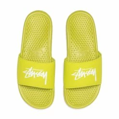 Nike X Stüssy BENASSI -Tom wood Shop NikeBENASSISTUSSYBRIGHTCACTUSWHITE8CW2787 300 top