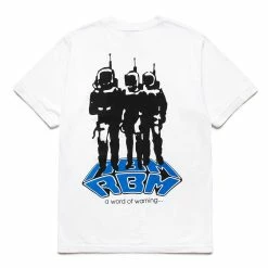 Real Bad Man WARNING SS TEE -Tom wood Shop RealBadManWARNINGSSTEEWHITESRBM10002 2