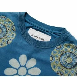 Story Mfg. GRATEFUL TEE SS 8 Story Mfg. GRATEFUL TEE SS -Tom wood Shop STORYMFGGRATEFULTEESSINDIGOFLOWERPORTALPRINTSSMFG GT SS IFP 3