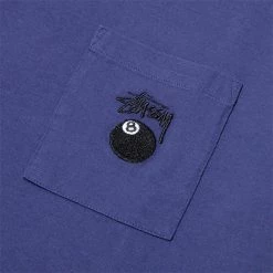 Stussy 8 BALL POCKET CREW -Tom wood Shop Stussy8BALLPOCKETCREWNAVYM1140236 3