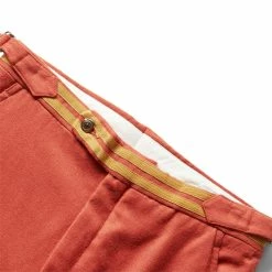 Bode SOCIETY CLUB TROUSER 11 Bode SOCIETY CLUB TROUSER -Tom wood Shop bodeSOCIETYCLUBTROUSERREDGOLD30MRF22BT032 5