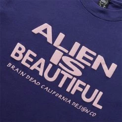 Brain Dead BEAUTIFUL ALIEN T-SHIRT -Tom wood Shop braindeadBEAUTIFULALIENT SHIRTNAVYSBDF22T00002538NY01 2