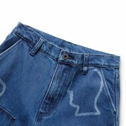 Brain Dead LOGOHEAD DENIM DOUBLE KNEE UTILITY PANT 9 Brain Dead LOGOHEAD DENIM DOUBLE KNEE UTILITY PANT -Tom wood Shop braindeadLOGOHEADDENIMDOUBLEKNEEUTILITYPANTINDIGO28BDW22B12002789BL06 4