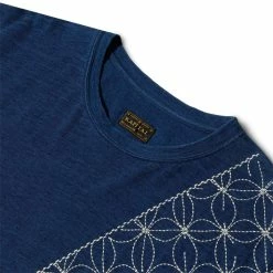 KAPITAL IDG JERSEY CREW T (THUNDER SASHIKO) -Tom wood Shop de7d4be8aded6e971e9b66e35516b9b6