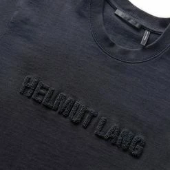 Helmut Lang FLOCKED T-SHIRT -Tom wood Shop helmutlangFLOCKEDTEEBLACKSM10HM507 3