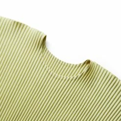 Homme Plissé Issey Miyake MC JANUARY LONG SLEEVE SHIRT -Tom wood Shop isseymiyakeMCJANUARYBEIGEGREEN2HP36JK102 5