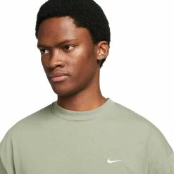 Nike SOLO SWOOSH SHORT SLEEVE KNIT TOP -Tom wood Shop nikeMNKSOLOSWSHSSKNITTOPLIGHTARMYWHITESCV0559 320 4