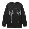 Pleasures AXE LONG SLEEVE 1 Pleasures AXE LONG SLEEVE -Tom wood Shop pleasuresAXELONGSLEEVEBLACKSP22W061 1