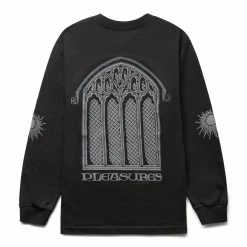 Pleasures AXE LONG SLEEVE -Tom wood Shop pleasuresAXELONGSLEEVEBLACKSP22W061 2