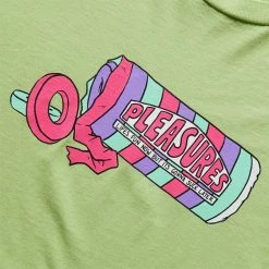 Pleasures SUCK WASHED LONG SLEEVE T-SHIRT -Tom wood Shop pleasuresSUCKWASHEDLONGSLEEVET SHIRTLIMESP22SU036 3