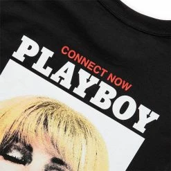Pleasures X PLAYBOY CONNECT T-SHIRT -Tom wood Shop pleasuresXPLAYBOYCONNECTT SHIRTBLACKSP22PB044 BLACK 5