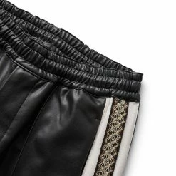 Sasquatchfabrix SYNTHETIC LEATHER TRACK PANTS 8 Sasquatchfabrix SYNTHETIC LEATHER TRACK PANTS -Tom wood Shop sasquatchfabrixSYNTHETICLEATHERTRACKPANTSBLACKS22AW PA9 018 01 3