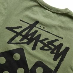 Stüssy DICE PIGMENT DYED T-SHIRT -Tom wood Shop stussyDICEPIG.DYEDTEEARTICHOKES1904883 5