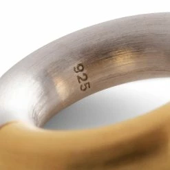 Tom Wood CHUNKY EAR CUFF SATIN DUO M -Tom wood Shop tomwoodCHUNKYEARCUFFSATINDUOM925STERLINESILVER9KGOLDOSE10421MTNA02S925 9K 6