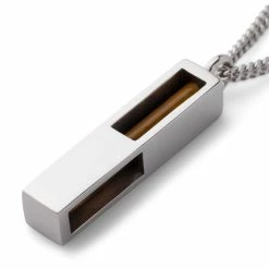 Tom Wood CUBE PENDANT TIGER EYE -Tom wood Shop tomwoodCUBEPENDANTTIGEREYE925STERLINGSILVER22INNP0518TIE01S925 4