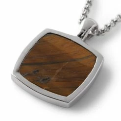 Tom Wood CUSHION PENDANT TIGER EYE -Tom wood Shop tomwoodCUSHIONPENDANTTIGEREYE925STERLINESILVEROSNP75WKTIE01S925 4
