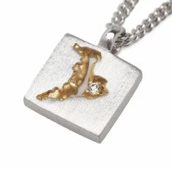 Tom Wood MINED PENDANT MINI -Tom wood Shop tomwoodMINEDPENDANTMINI925STERLINGSILVER14KGOLD17IN.NP0718WD02S 925 14K 4